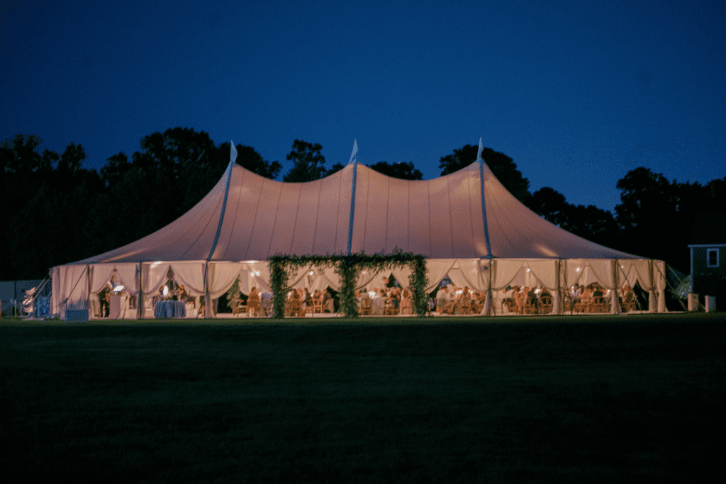 Sailcloth Tent at Night