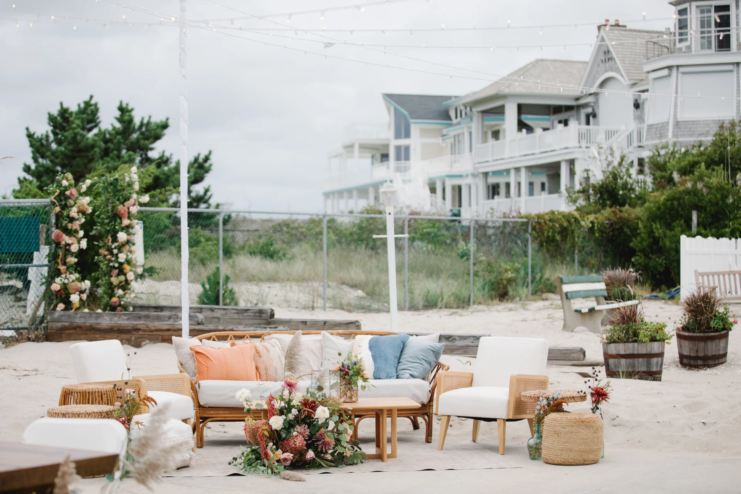 lounge furniture at wedding
