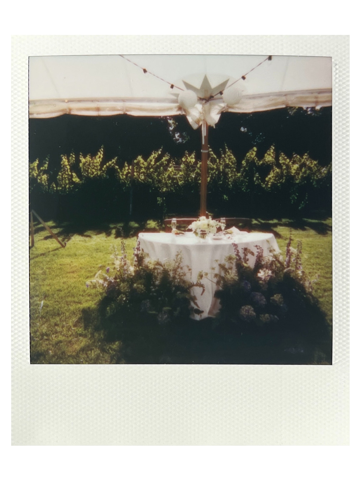 polaroid sweet heart table