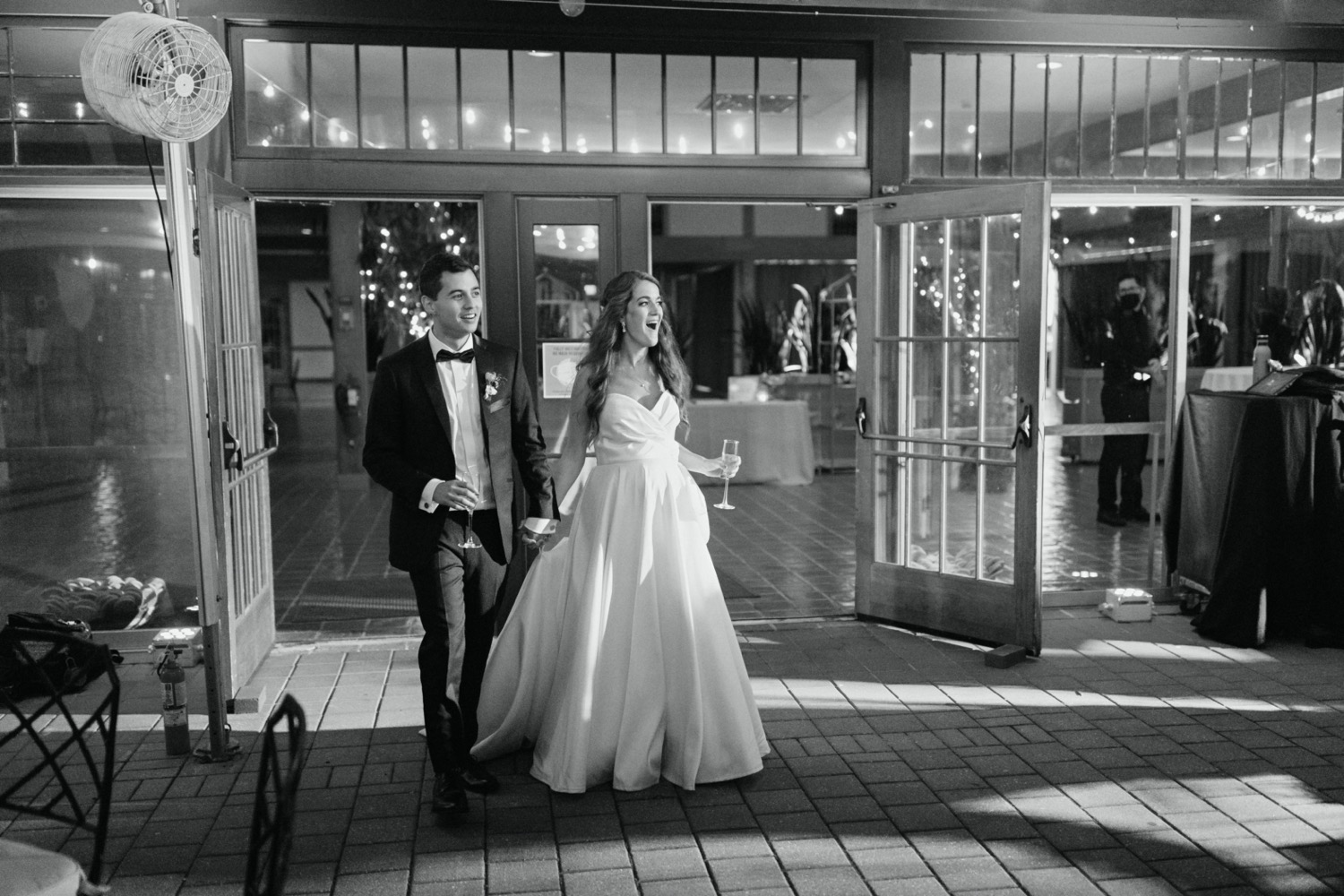 first look at reception tent