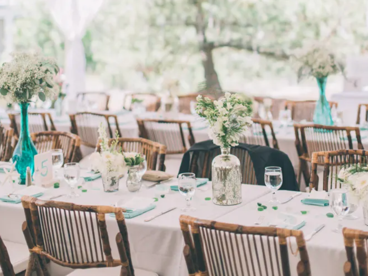 Delaware Beach Wedding Setup
