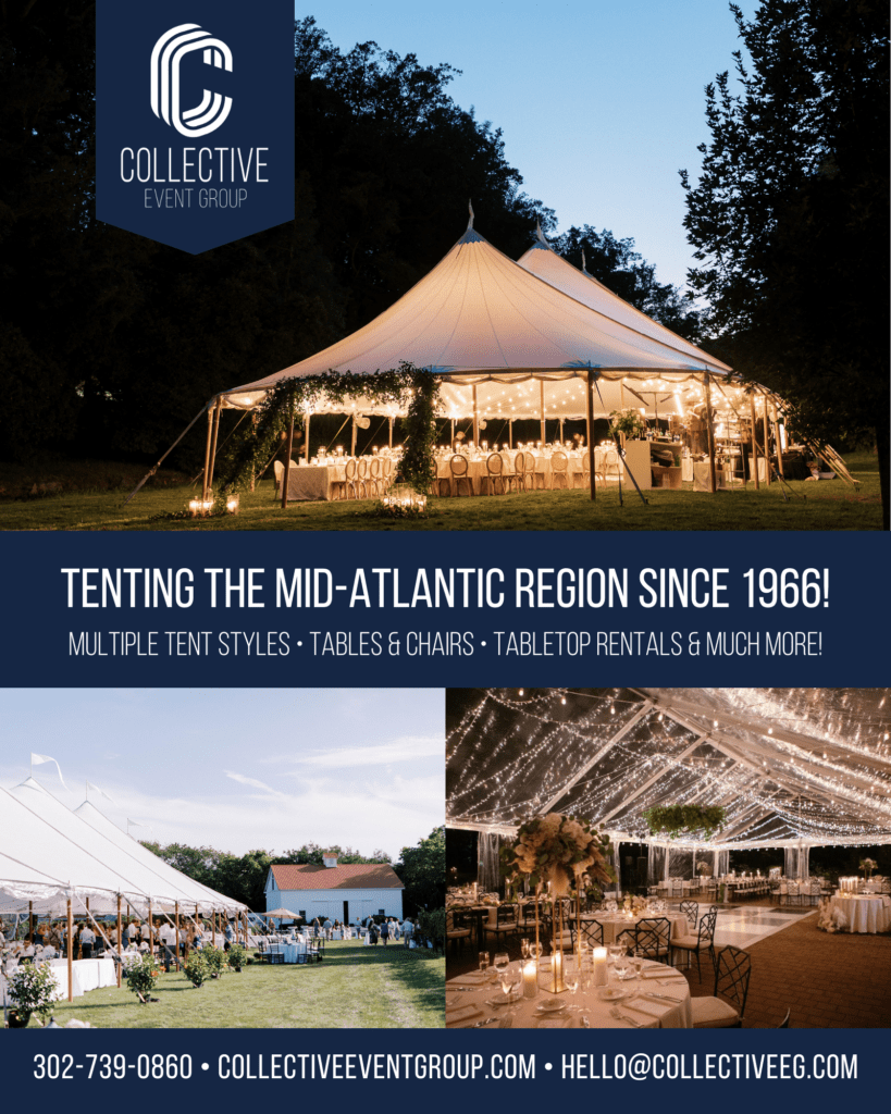 Printed Ad for Collective Event Group in the Capital Gazette 2024 Weddings Guide