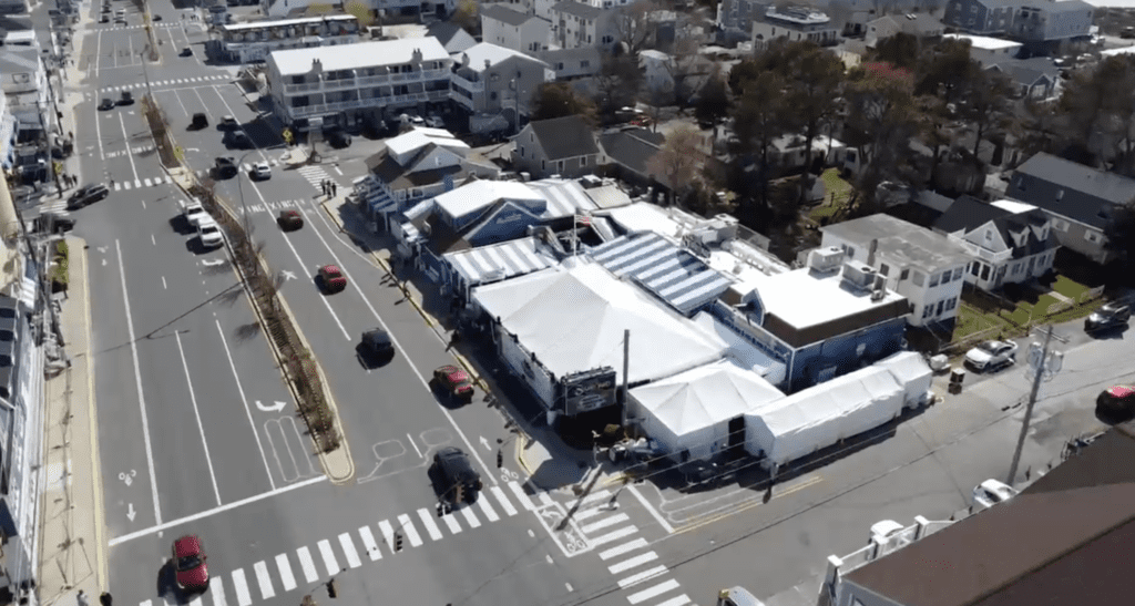 starboard restaurant in Dewey Beach with tents by Collective Event Group for Opening Weekend and St Patrick's Day