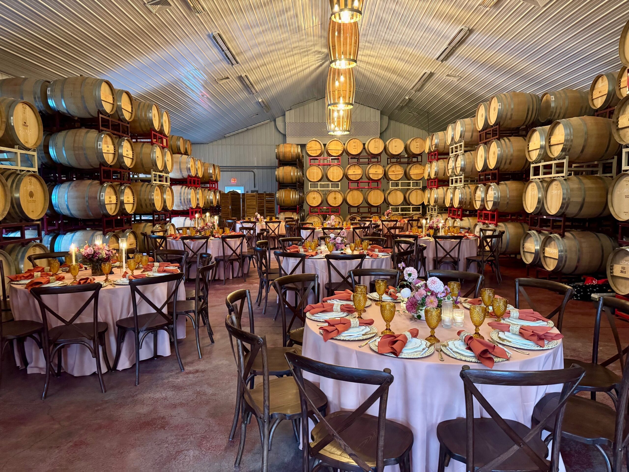 clear top tent installed on elevated leveled flooring on a hillside in Pennsylvania 