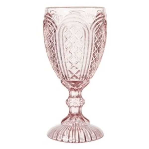 Blush Pink etched Goblet Rental
