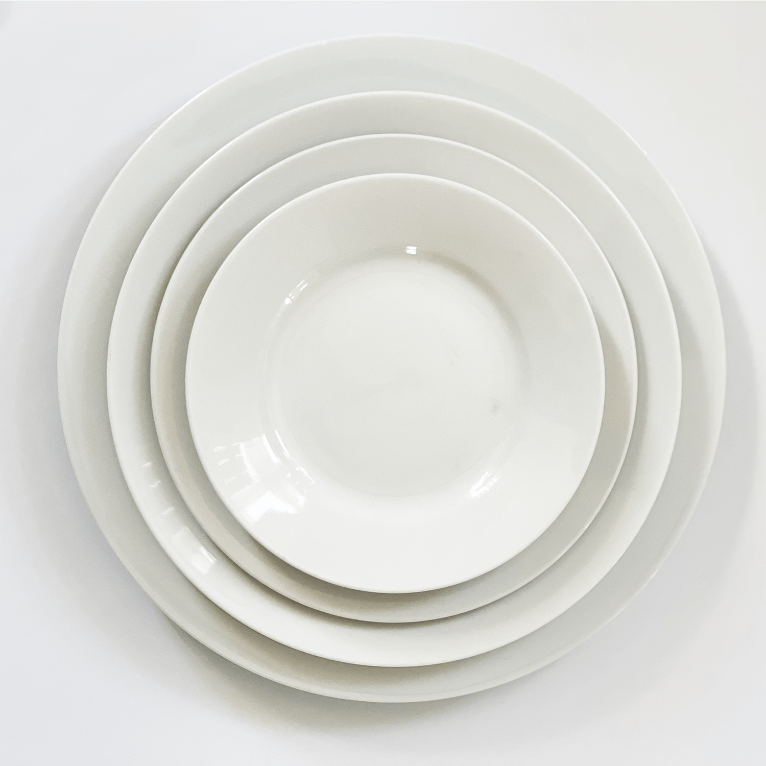 White Dinner Plate Rental