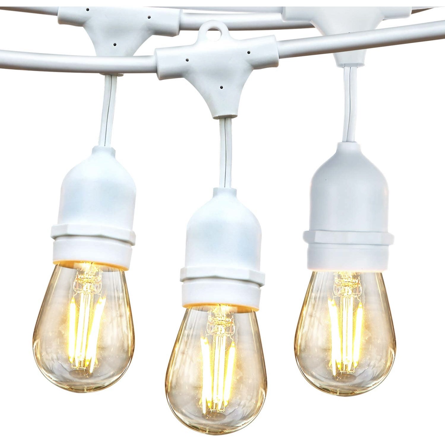 White Tuscan Bistro Tent Lighting Rental