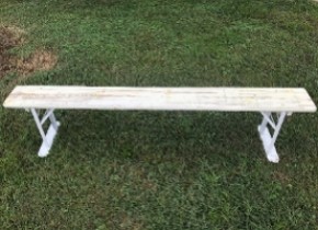 Bench, White Wash Wood