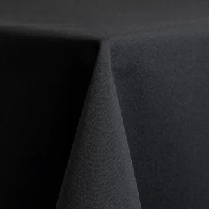 black poly linen up close
