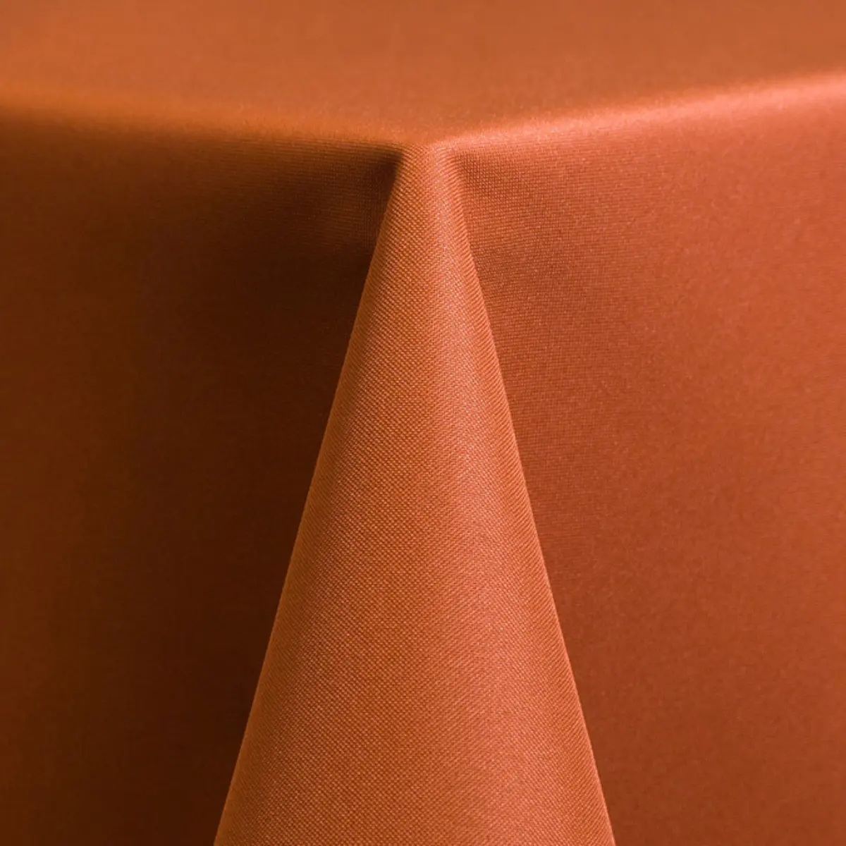 burnt orange poly linen up close