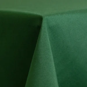 hunter green linen up close
