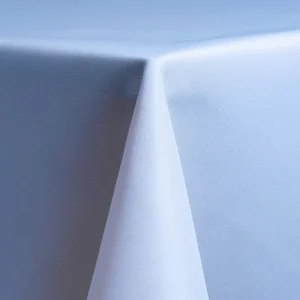 light blue linen rental up close
