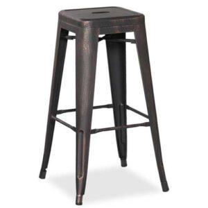 Black Brushed Metal Barstool