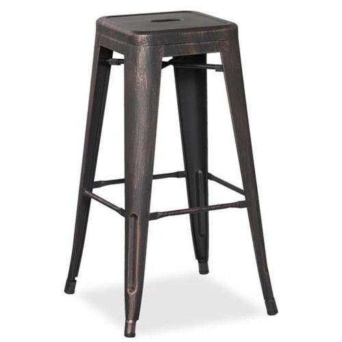 Black Brushed Metal Barstool