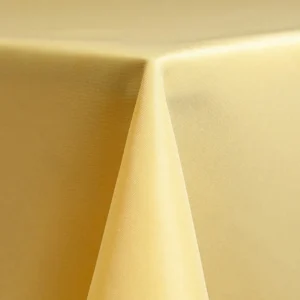 maize poly linen rental by Collective Event Group up close