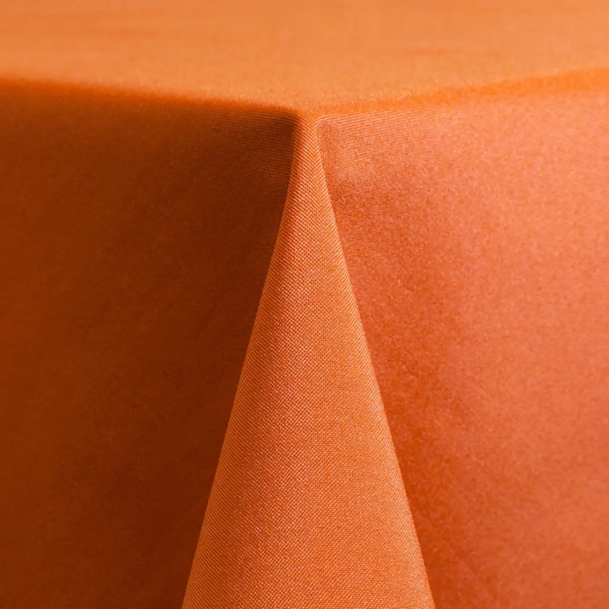 pumpkin orange poly linen rental