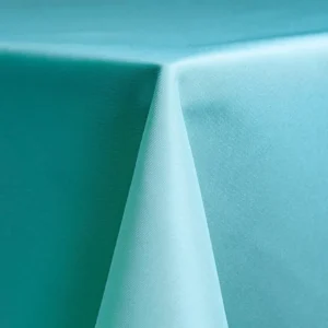 turquoise linen rental up close