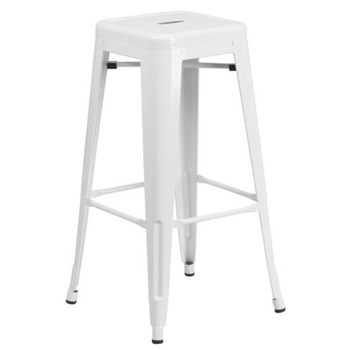 White Metal Barstool
