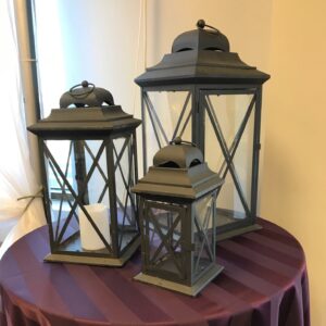 black lantern tabletop decor