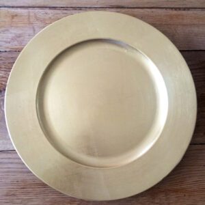 Charger, Gold Acrylic