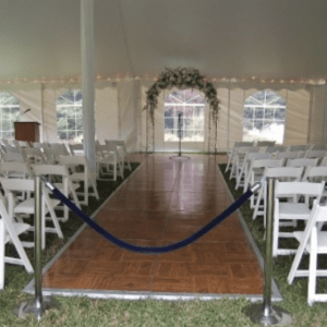 Parquet Aisle For Ceremony