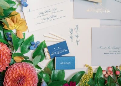 Invitation and Favor Featuring Sailcloth Tent Design