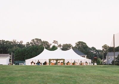 Sailcloth Tent for a Wedding at Kings Creek Country Club