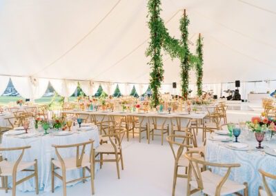 Sailcloth Tent Interior for a Rehoboth Beach Wedding