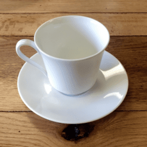 White Round Coffee Cup & Saucer