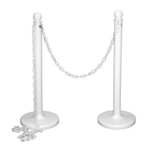 Stanchion with White Chain