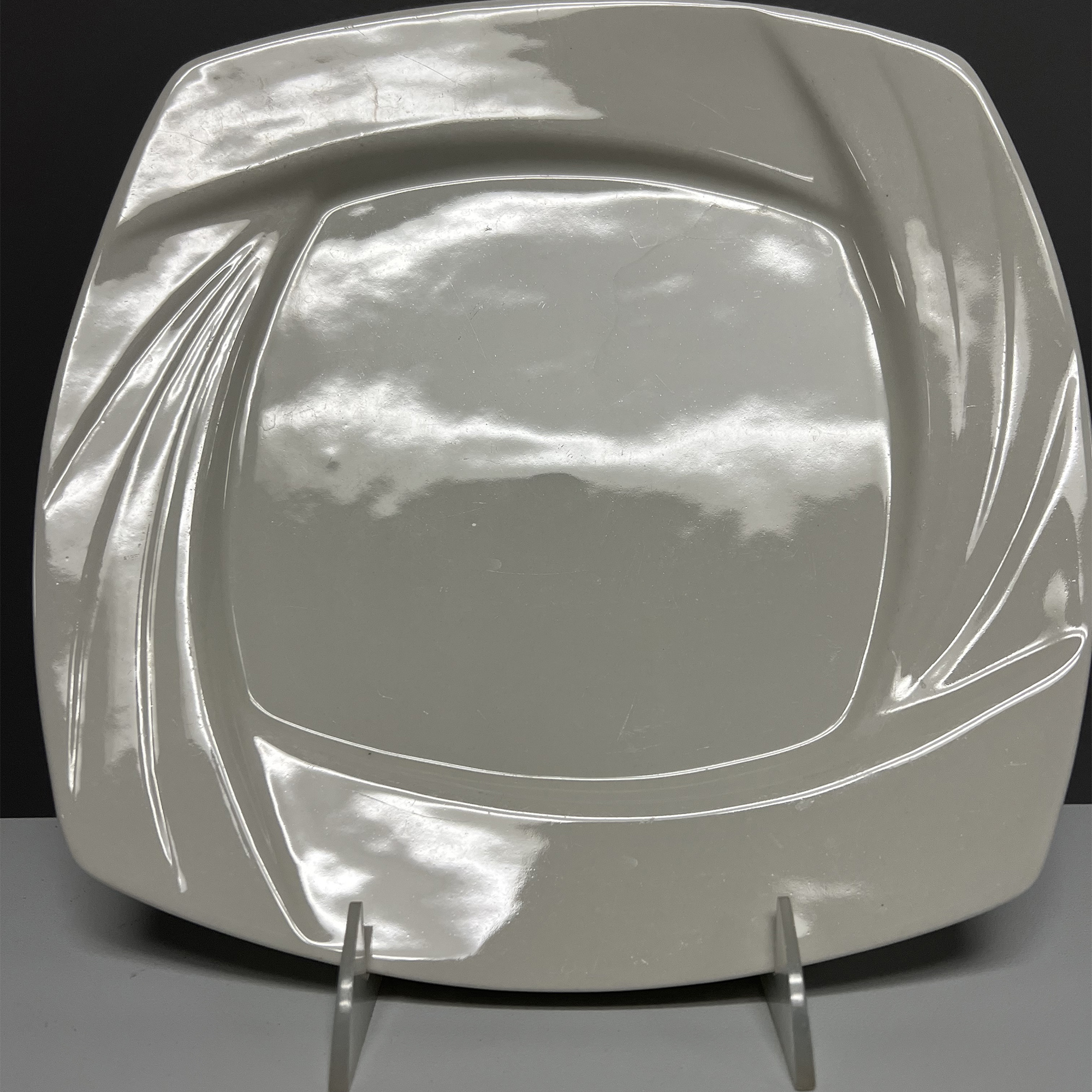 Ivory Embossed Plate Rental