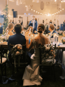 Couple Sitting inside Tent