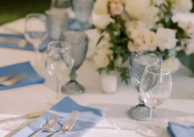Dusty Blue Wedding Tablescape