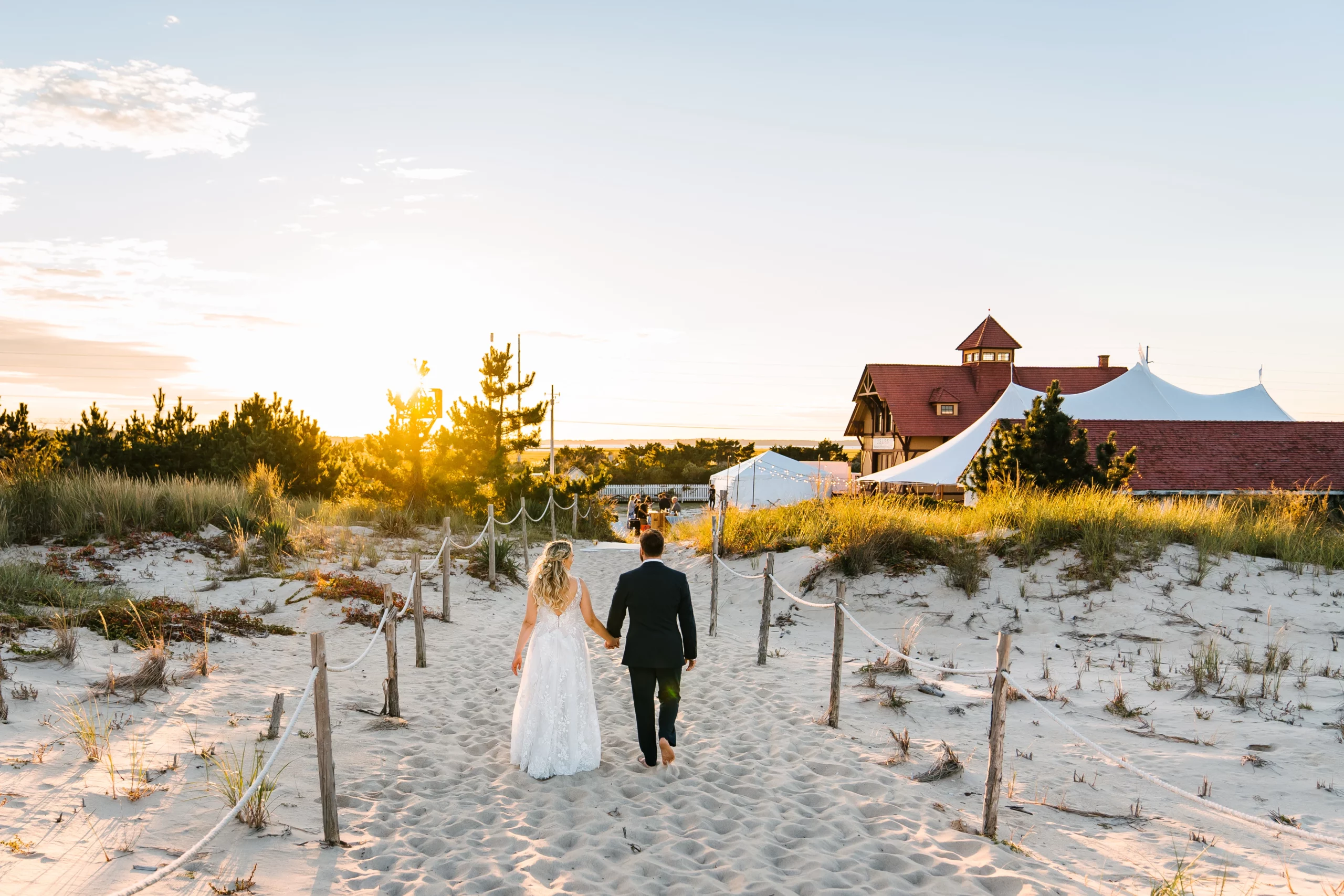 couple walking on beach