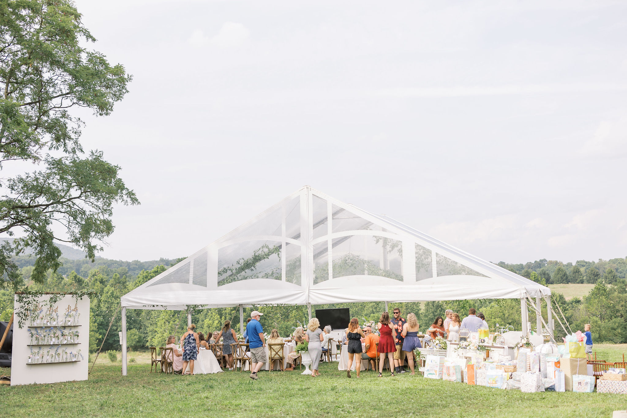 Outdoor Tented Baby Shower
