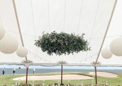 farmhouse tables for wedding party