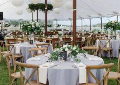 wedding reception in tent