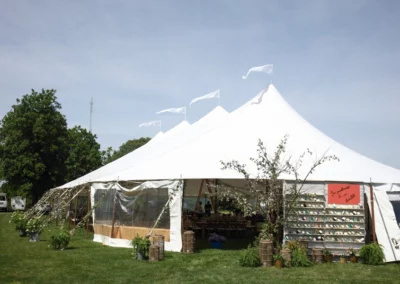 wedding tent entrance