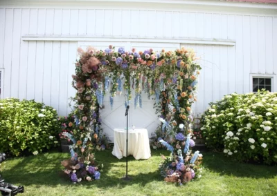 ceremony arbor with flowers