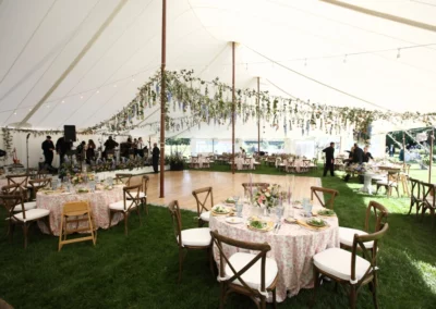 wedding tent with dance floor