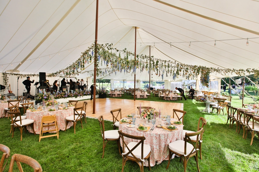 wedding tent with dance floor