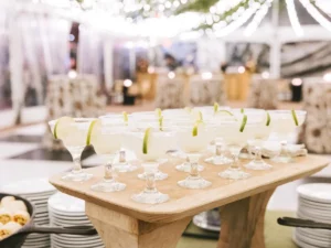 Margaritas in glasses ready to be served