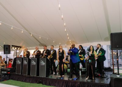 wedding band standing on stage