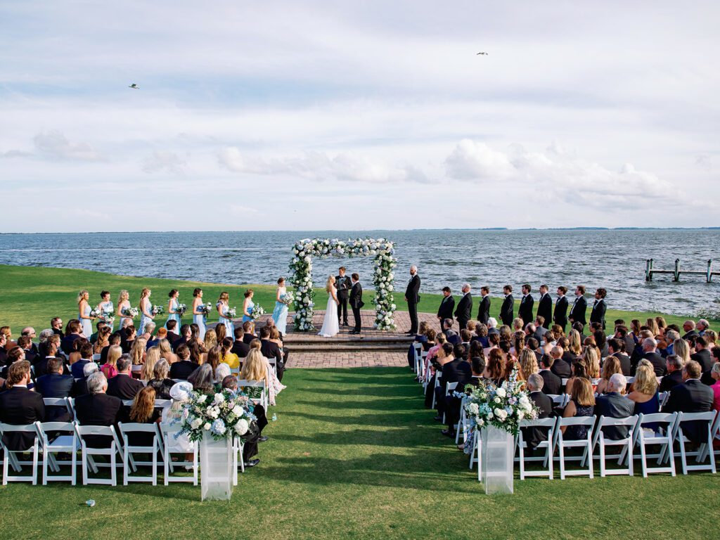 waterfront wedding ceremony