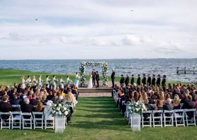waterfront wedding ceremony