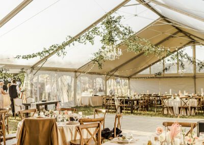 wedding tent with clear ceiling