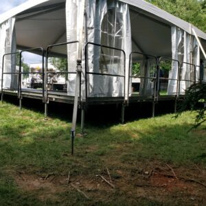 leveled flooring under tent