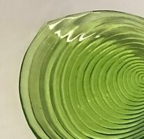 lime green triangle glass plate
