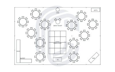 40′ by 60′ Pole Tent for 100 Guests