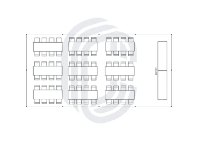 20′ by 40′ Frame Tent for 72 Guests